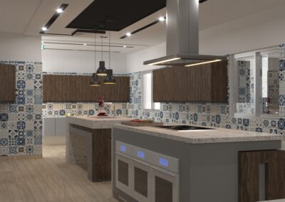 Image d'une cuisine moderne en bois