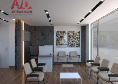 Image montrant une salle d'attente avec des chaises